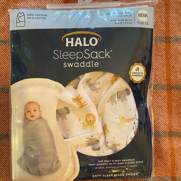 Halo SleepSack Swaddle - Gray and Cream - Picture 1 of 5